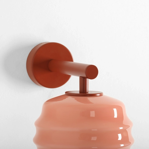 Wyrazista lampa ścienna PUFF WALL GLAZE TERRA