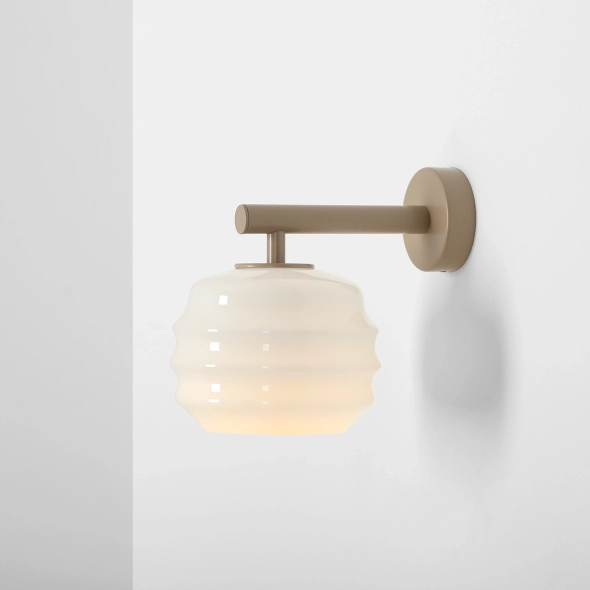 Beżowy, modny kinkiet PUFF WALL BEIGE