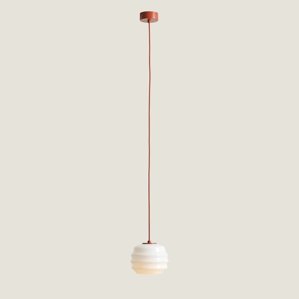Designerska lampa wisząca ze szklanym kloszem PUFF TERRA