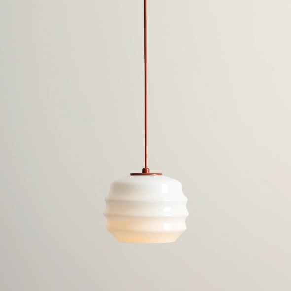 Designerska lampa wisząca ze szklanym kloszem PUFF TERRA
