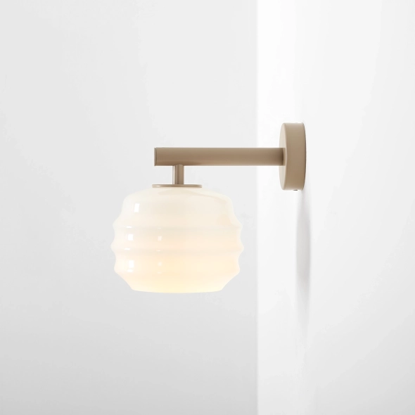Beżowy, modny kinkiet PUFF WALL BEIGE