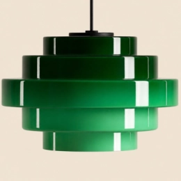 FILO GREEN Pendelleuchte aus Glas im Retro-Stil (⌀28)