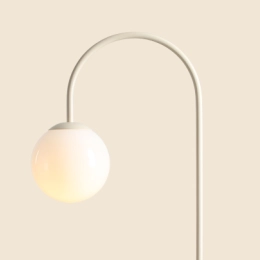 Lampada da tavolo ad arco UNA TABLE CREAM