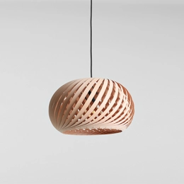 Doppelt geflochtene Holzleuchte NATURE CROSS Small